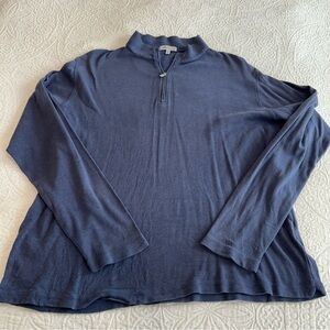 Men’s Peter Millar Navy Half-Zip Pullover Sweater XL